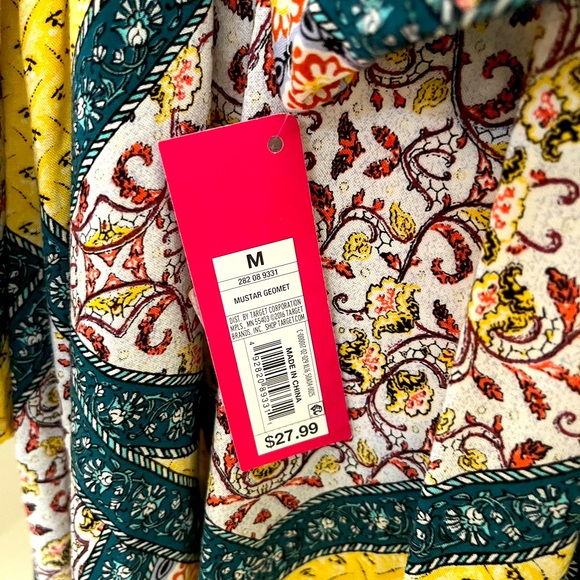 Xhilaration Mini Dress | Cold-Shoulder | Boho | Bell Long Sleeve | M | NWT - Picture 5 of 5